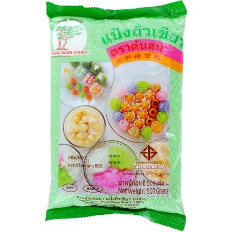 Asiatischer Lebensmittelladen, Mungbohnen Stärke 500g, asiatische Süßigkeiten.