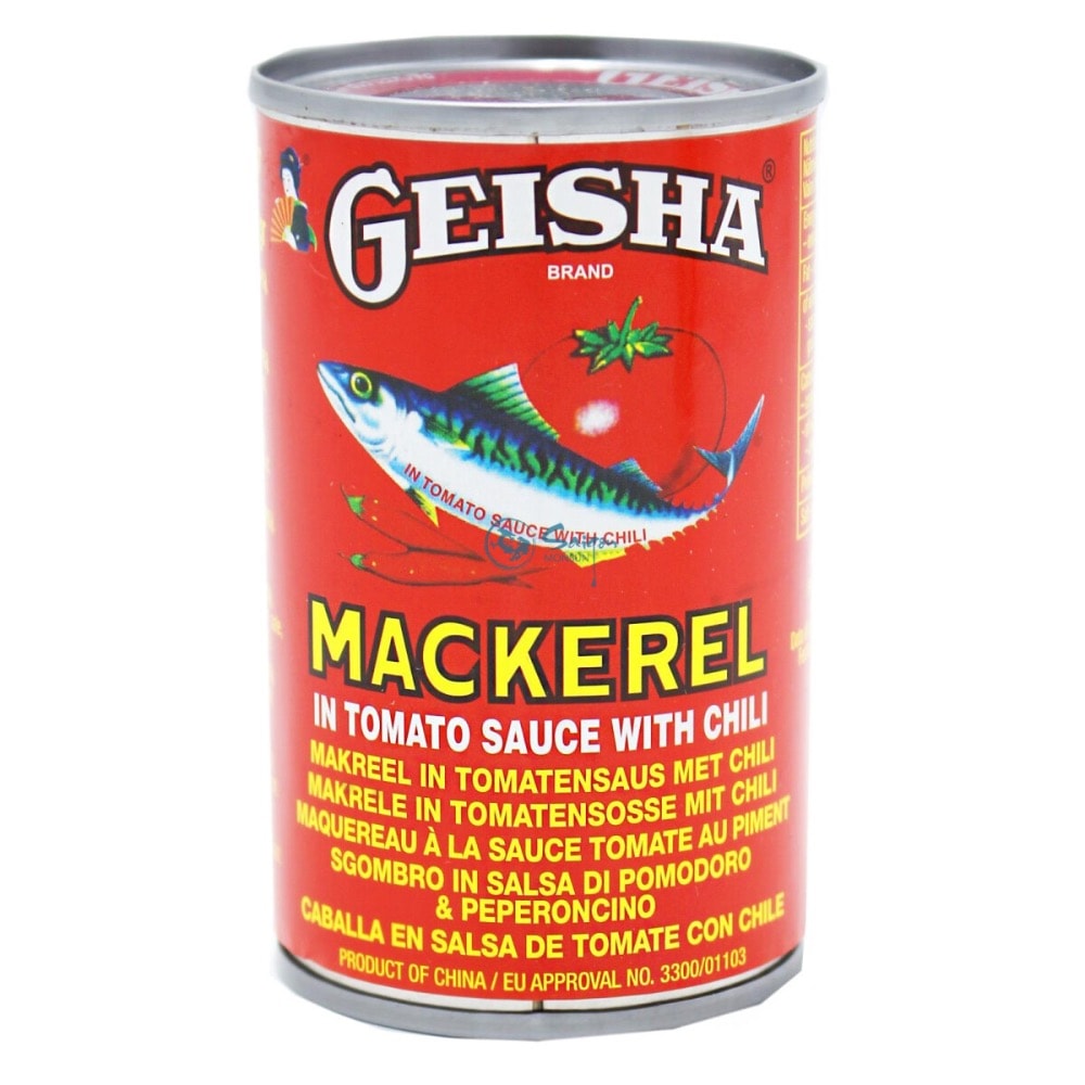 Makrele in Tomatensauce mit Chili, asiatischer Lebensmittel Online-Shop.