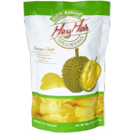 Asiatische Lebensmittel Online-Shop, Durian Chips, tropischer Frucht Snack.