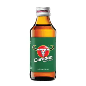Asiatischer Energy Drink Carabao in kleiner Flasche, asiatischer Lebensmittel Online-Shop.
