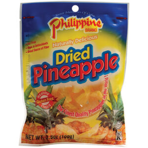 Asiatischer Lebensmittelladen mit getrockneter Ananas, 100g.