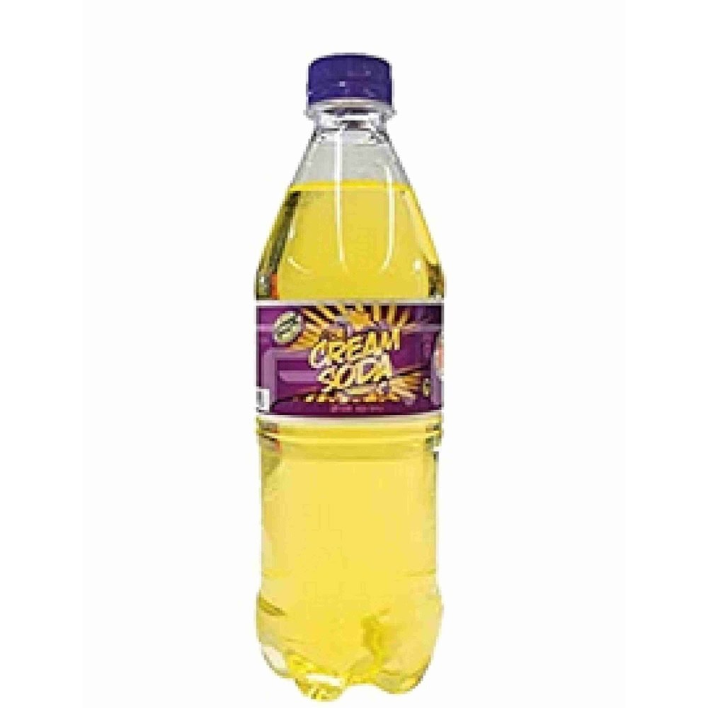 Erfrischende Cream Soda Flasche, asiatischer Lebensmittelladen, 250ml.