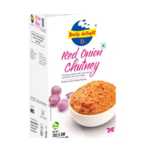 Asiatische Lebensmittel Online-Shop, Rote Zwiebel Chutney in Verpackung.