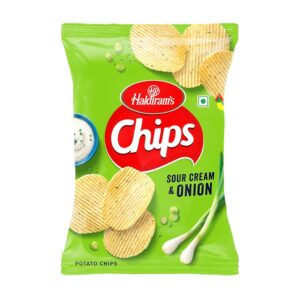 Asiatische Lebensmittel Online-Shop, Haldiram's Chips Sour Cream & Onion, Kartoffelchips.
