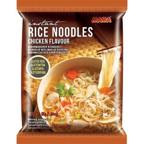 Asiatische Lebensmittel Online-Shop, Reisnudeln mit Hähnchen Geschmack.