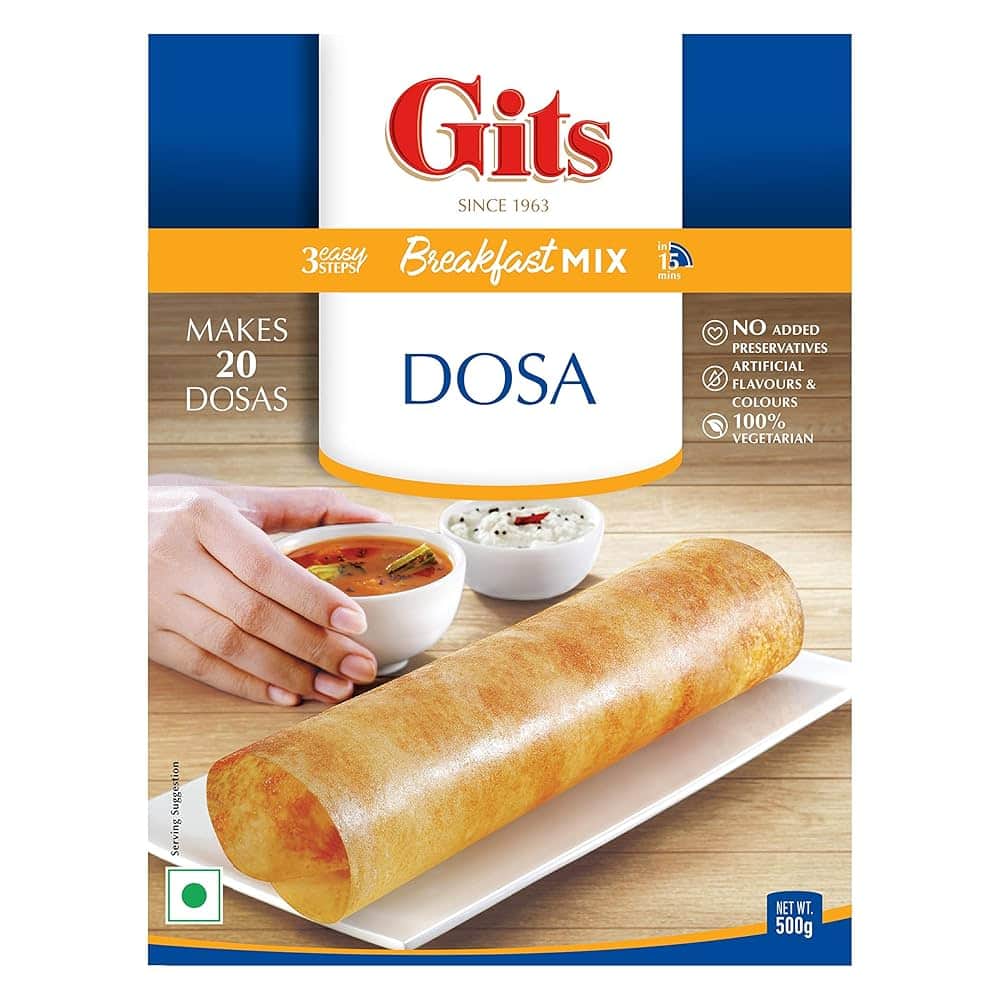 Asiatischer Lebensmittelladen - Gits Dosa Mix 500g, vegetarisch, ohne Konservierungsstoffe, 500g.