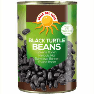 Schwarze Bohnen für asiatische Gerichte, VDS Black Turtle Beans, 400g.