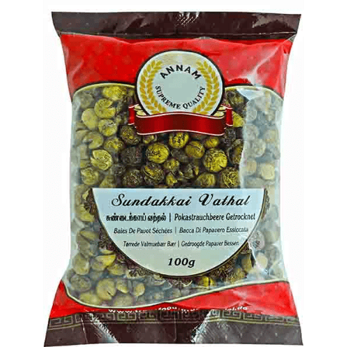 Asiatische Lebensmittel Online-Shop - Sundakkai Vathal in Verpackung.