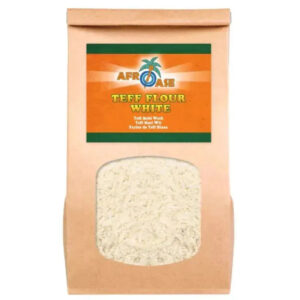 Asiatischer Lebensmittelladen - Teff Mehl in Packung.