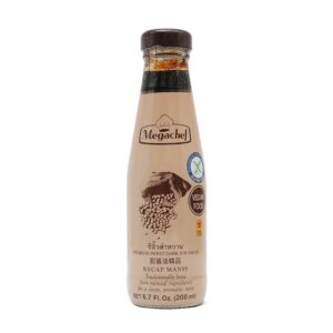 Asiatischer Lebensmittelladen, Ketjap Manis Flasche, vegane Soße, 200ml.