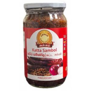 Asiatischer Lebensmittelladen - Katta Sambol im Glas, scharf gewürzt, typisch sri-lankisch.