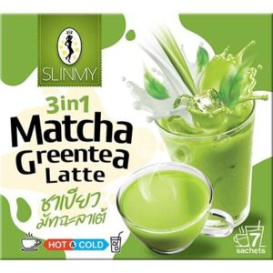 Asiatischer Matcha Greentea Latte in Becher, 3-in-1 Pulver, 161g.