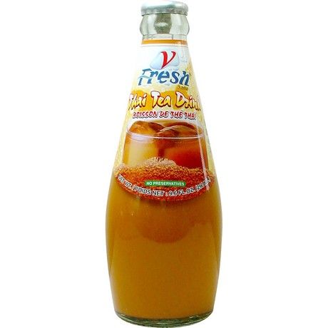 V-FRESH Thai Tea Drink mit Basil Seed, asiatisches Getränk, 290ml.