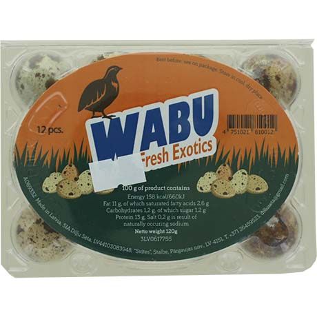 Asiatische Lebensmittel Online-Shop, WABU Wachtel Eier 12 Stück, frische exotische Eier.