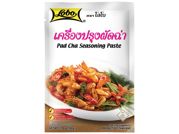 LOBO Pad Cha Gewürzpaste, asiatische Lebensmittel, Thai Küche, 50g Packung.