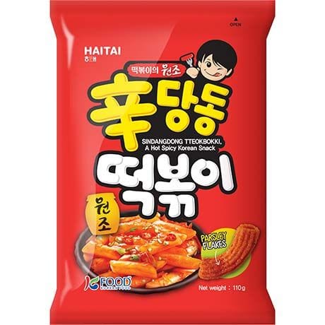 Asiatischer Tteokbokki Snack, scharf und würzig, 110g, asiatische Lebensmittel Online-Shop.