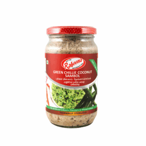 Asiatische Lebensmittel Online-Shop, RABEENA Green Chilli Coconut Sambol 300g.