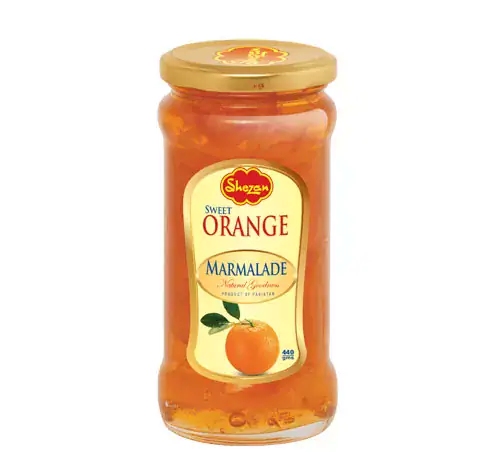 Asiatische Lebensmittel Online-Shop, Süße Orange Marmelade im Glas, SHEZAN Marke.