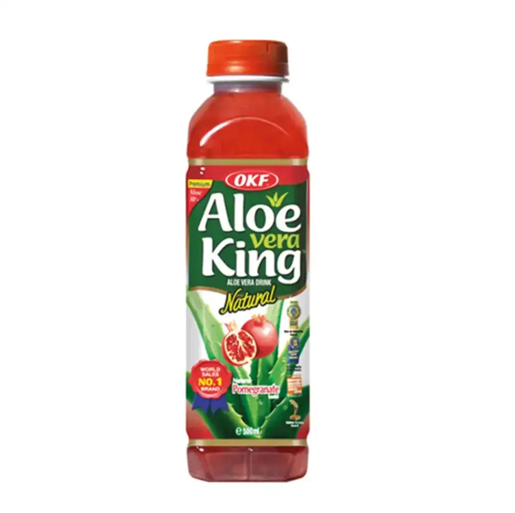 Asiatischer Aloe Vera Drink mit Granatapfel, 500 ml, im Online-Shop.