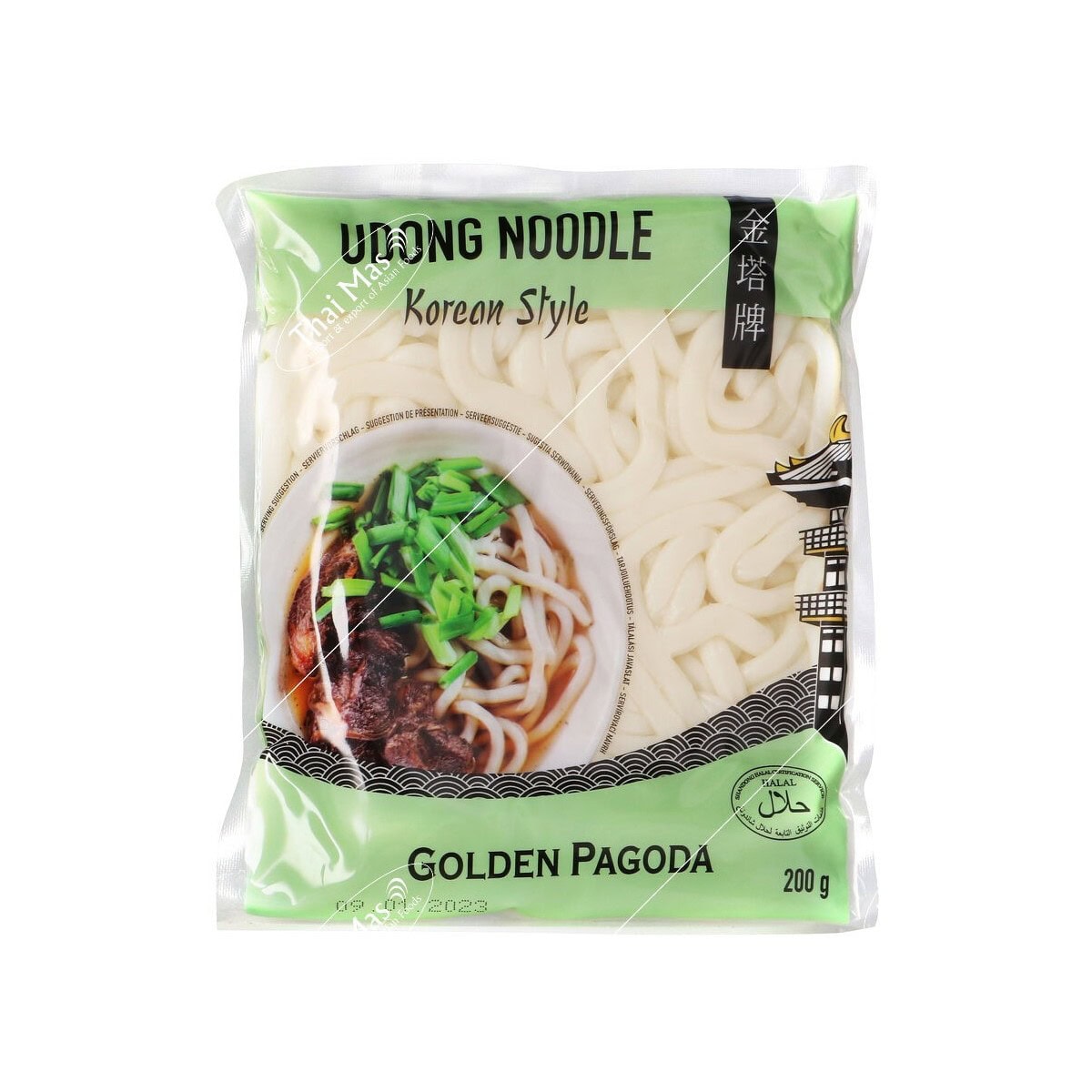 Asiatische Lebensmittel Online-Shop, Udon Nudeln in Verpackung, Korean Style.
