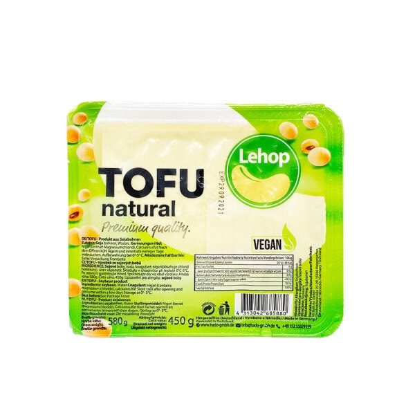 Asiatischer Tofu Natural, vegan, 580g, asiatische Lebensmittel Online-Shop.