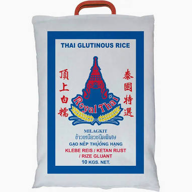 Asiatischer Lebensmittelladen - Klebreis 10kg, Thai Glutinous Rice, 10 kg Packung.