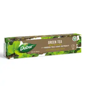 Dabur Grüner Tee Zahnpasta mit Grüntee-Extrakt, asiatischer Lebensmittelladen.
