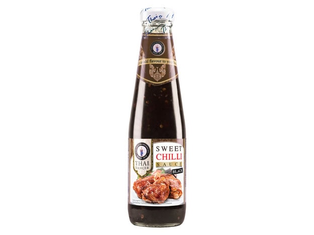 Asiatische Süß Chilli Sauce im Glas, asiatischer Lebensmittel Online-Shop.