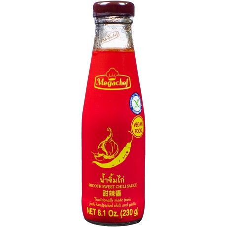 Asiatische Lebensmittel Online-Shop. Süße Chilisauce in Flasche, vegan, 230g.