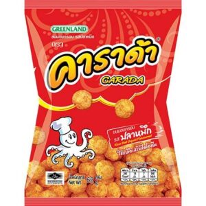 Asiatische Lebensmittel Online-Shop, CARADA Reisbällchen mit Tintenfisch-Geschmack, 62g.