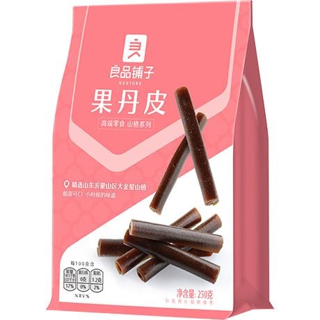 Asiatischer Lebensmittelladen, Hawthorn Candied Rolls, 250g, asiatische Süßigkeiten.
