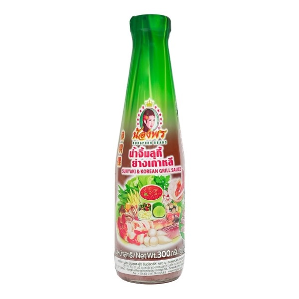 Sukiyaki & Korean Grill Sauce in grüner Flasche, asiatischer Lebensmittel Online-Shop.
