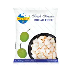 Asiatischer Lebensmittelladen - Gefrorene Bread Fruit Stücke in Packung.