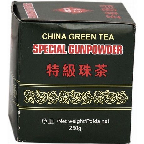 Asiatischer Lebensmittelladen - Grüntee mit Gunpowder-Form.