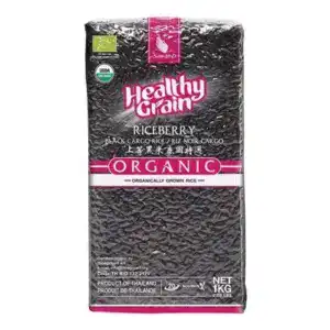 Reisberry Black Cargo Rice 1kg, Bio, asiatische Lebensmittel.