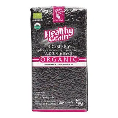 Reisberry Black Cargo Rice 1kg, Bio, asiatische Lebensmittel.
