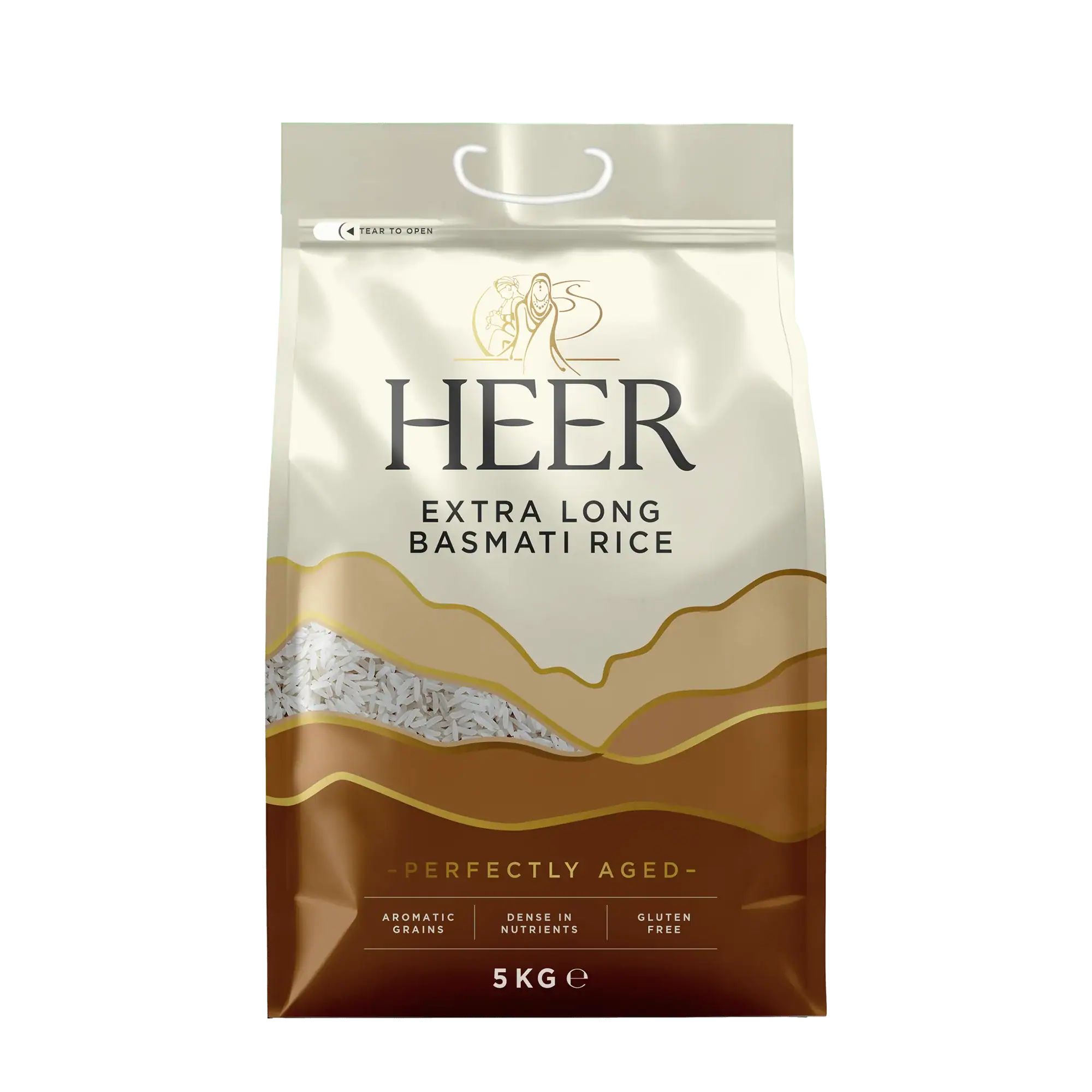 Asiatischer Basmati-Reis, 5 kg, perfekt gereift, glutenfrei, aromatisch.