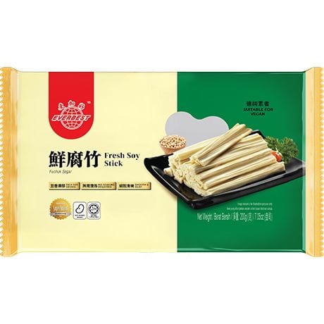 Asiatischer Lebensmittel Online-Shop, frische Soja Sticks, vegan, 200g.