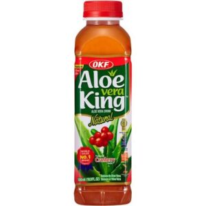 Asiatische Lebensmittel Online-Shop, Aloe Vera Cranberry Getränk, 500 ml Flasche.