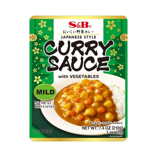 Asiatischer Curry Sauce mit Gemüse, mild, 210g, asiatischer Lebensmittel Online-Shop.