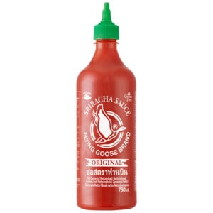 Sriracha Sauce Flasche von Flying Goose, asiatische Lebensmittel Online-Shop.