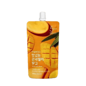 Mango Konjac Jelly im Nachfüllbeutel, asiatischer Lebensmittelladen.
