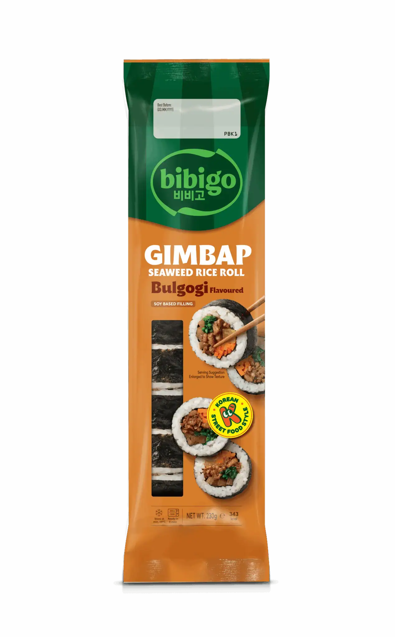 Asiatischer Gimbap Seaweed Rice Roll Bulgogi Style, asiatische Lebensmittel Online-Shop.