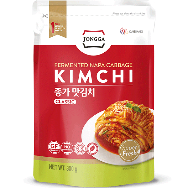 Asiatischer fermentierter Napa Kohl Kimchi, 300g, frisch und lecker.