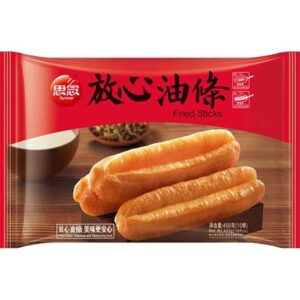 Asiatische Lebensmittel Online-Shop, Fried Sticks in Verpackung, asiatischer Snack.