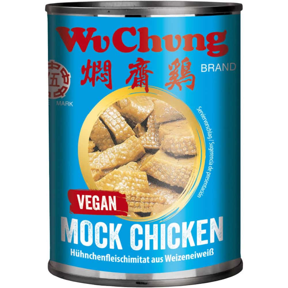 Veganer Mock Chicken in Dose, asiatische Lebensmittel Online-Shop.