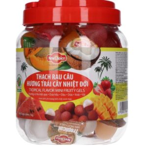 Bunte Fruchtgels im Glas, asiatische Lebensmittel Online-Shop.