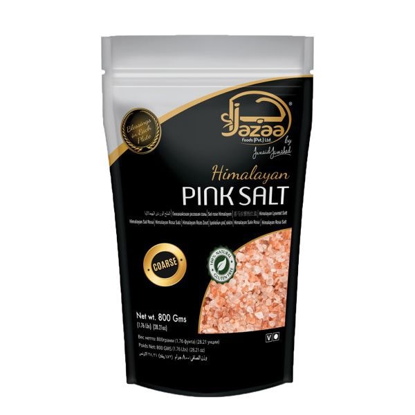 Asiatischer Pink Salz im JAZAA Himalayan Pink Salt Coarse 800g Beutel.
