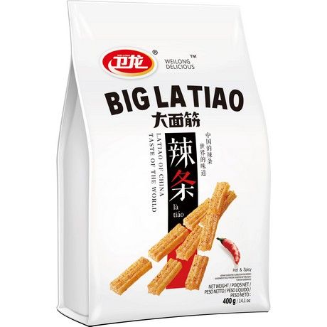 Asiatischer Big La Tiao Snack im Online-Shop, scharf und würzig, 400g.