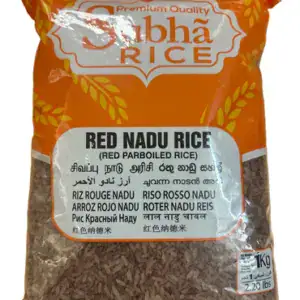 Asiatischer Lebensmittelladen - Red Nadu Reis, 1kg Packung, hochwertiger Reis aus Sri Lanka.